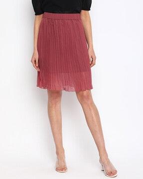 above-the-knee flared skirt