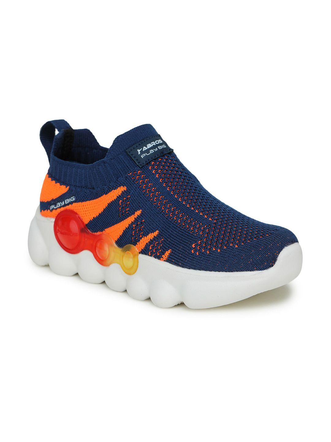 abros boys teal & orange run-n running shoes