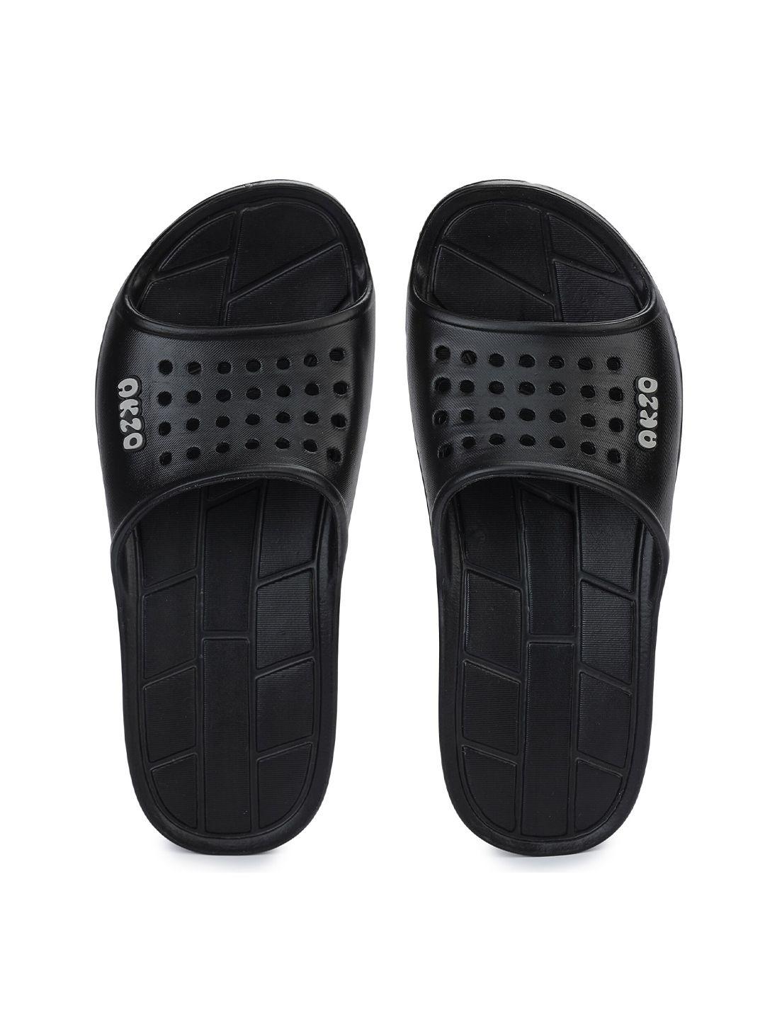 abros men black & grey sliders