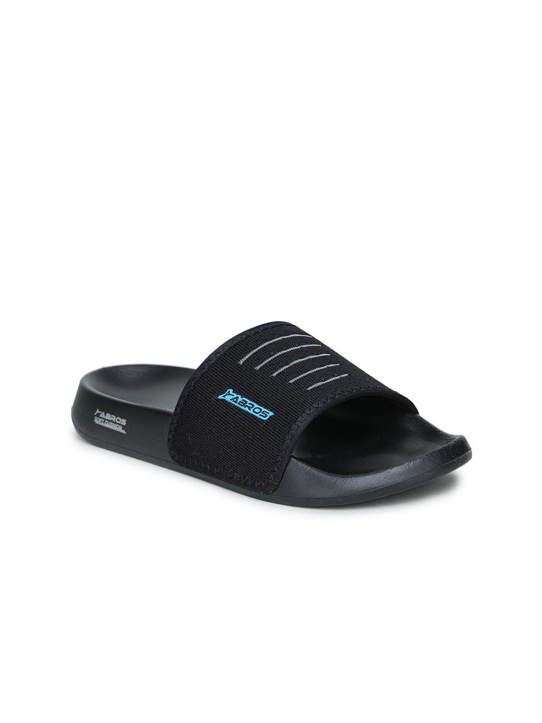 abros men black striped sliders