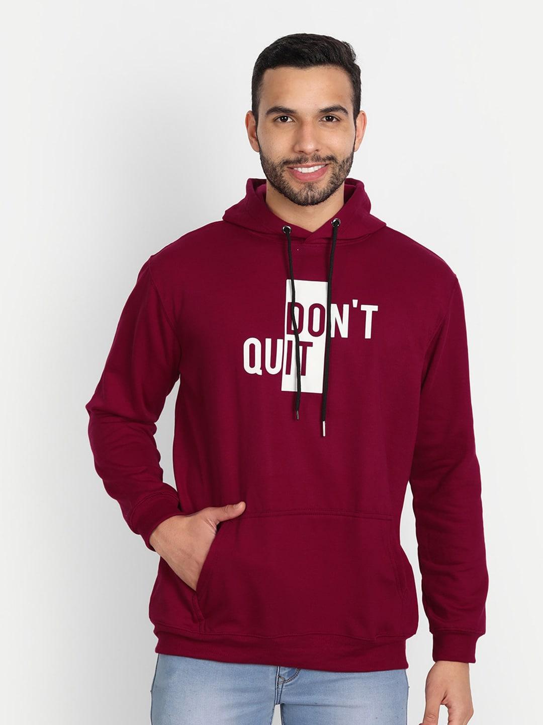 absolute defense printed pure cotton hooded pullover sweatshirt