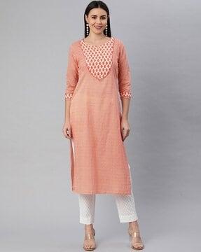 abstaract straight kurta