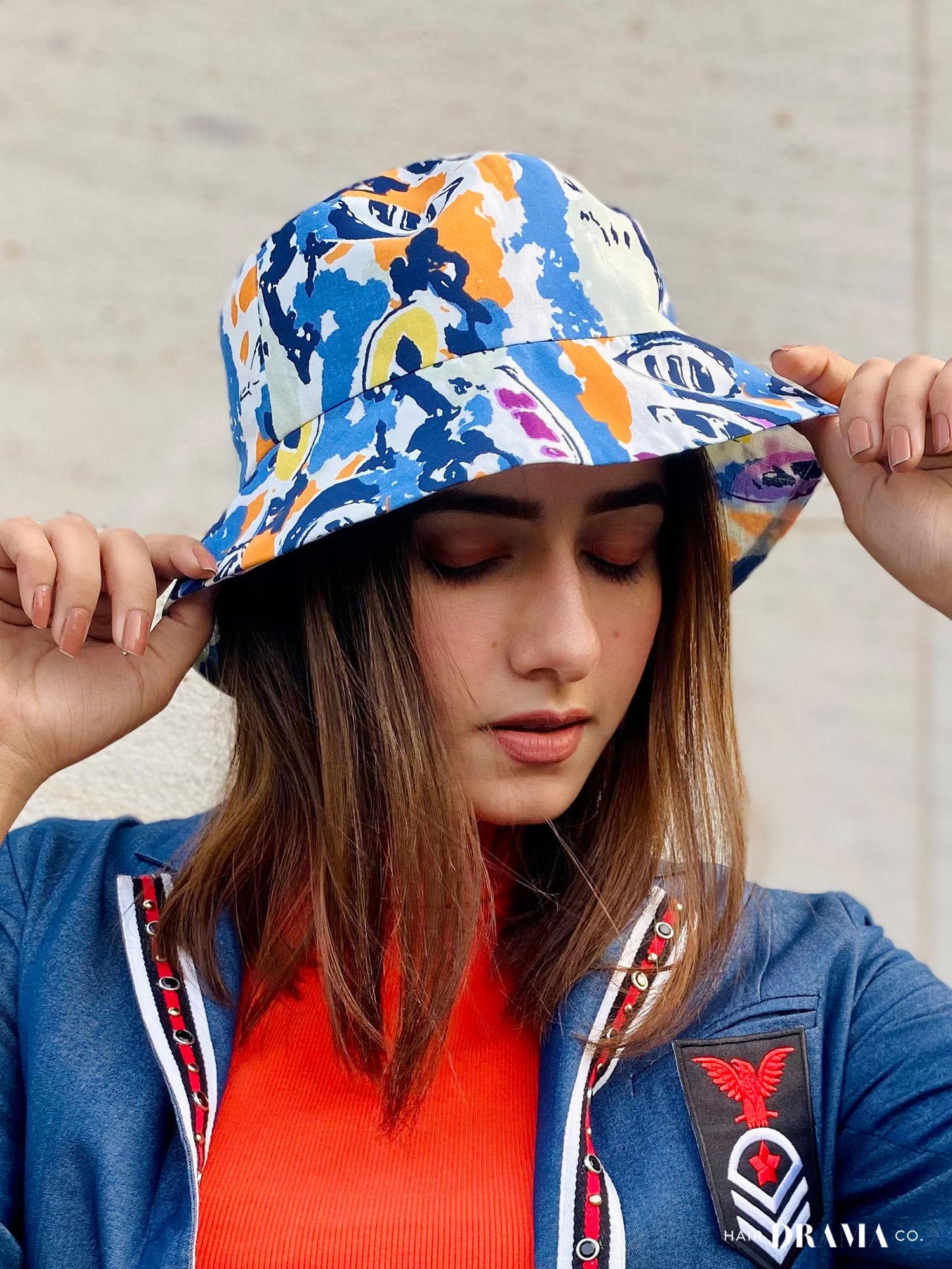 abstract bucket hat
