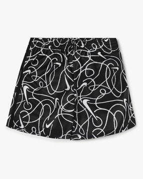 abstract print shorts