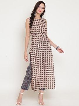 abstract a-line kurta set