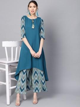 abstract a-line kurta with pants