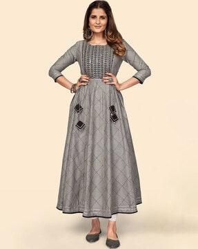 abstract anarkali kurta