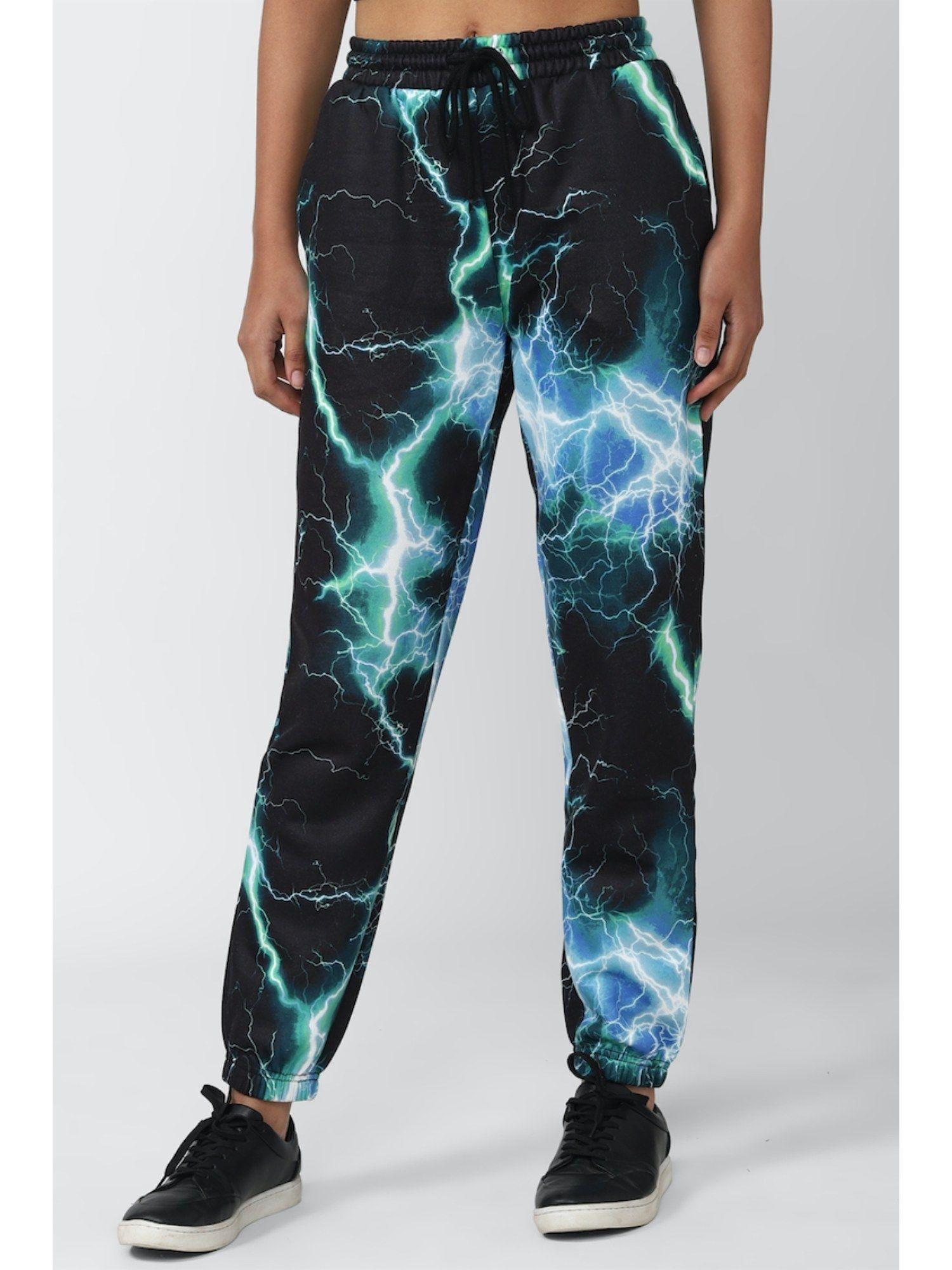 abstract black pants