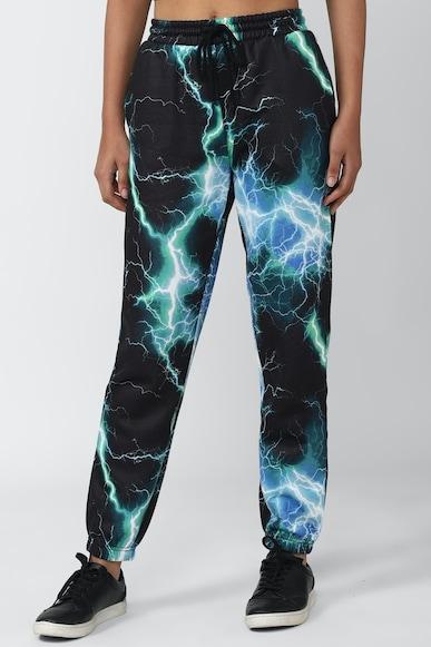 abstract dark ankle length joggers