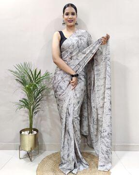 abstract design chiffon ready to wear saree