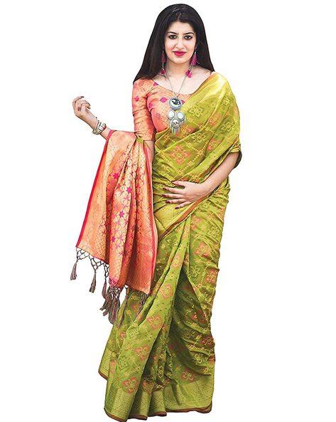 abstract embroidered traditional saree