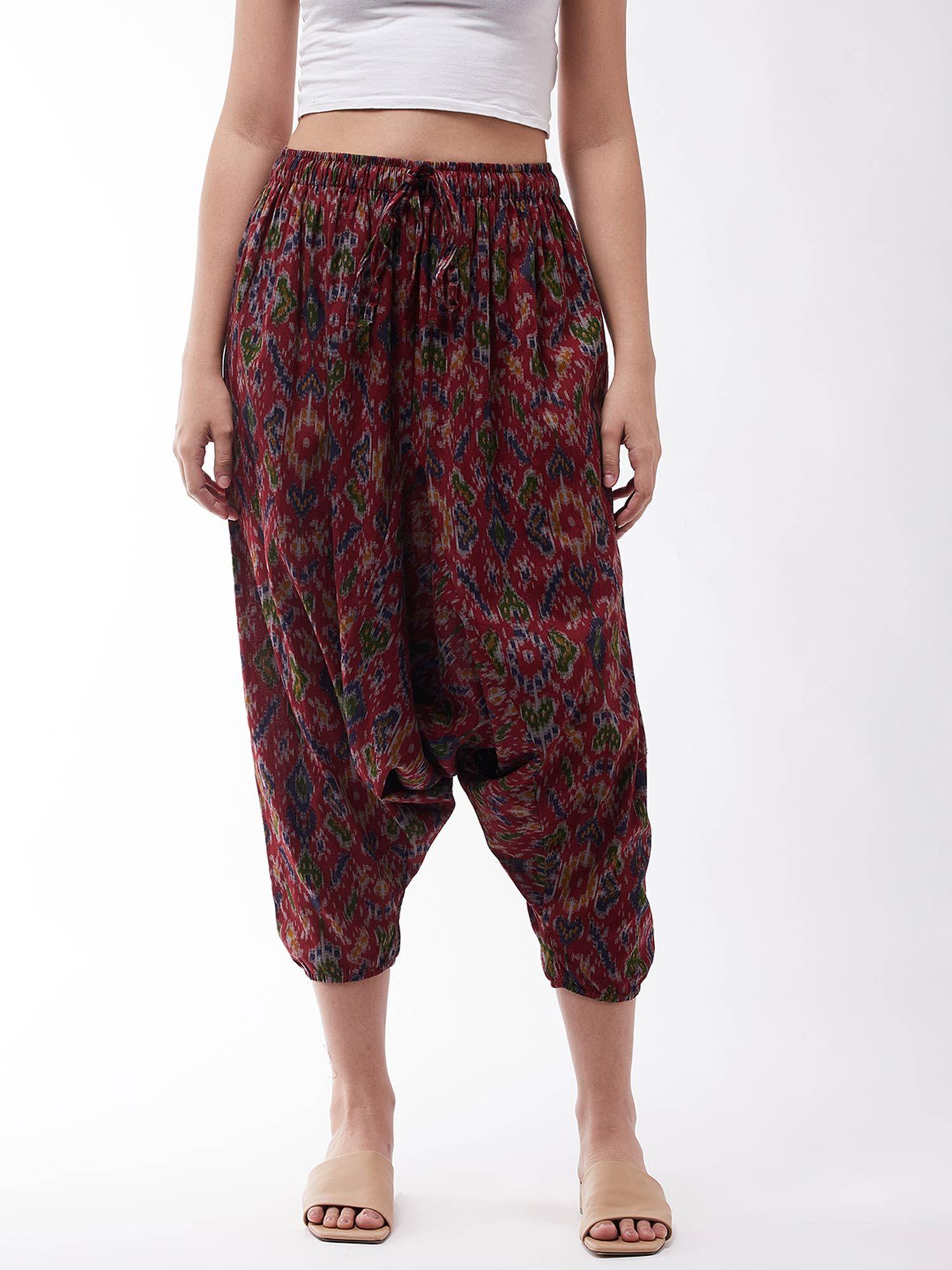 abstract ikkat harem pant