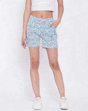 abstract mid-rise shorts