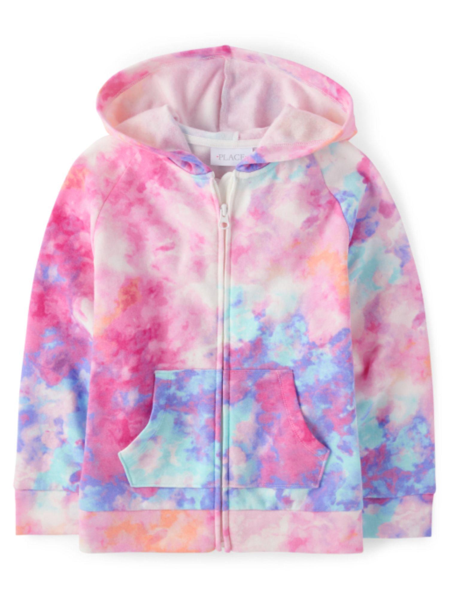 abstract pastel coloured girls hoodie