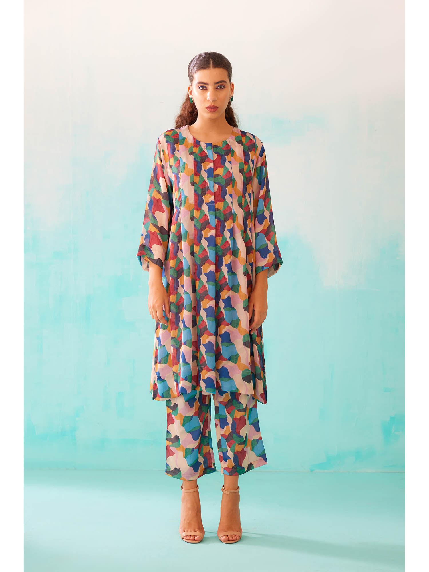 abstract pleat tunic