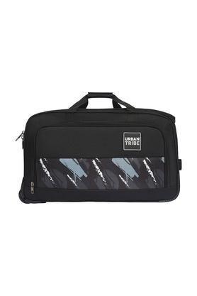 abstract polyester tsa lock cirrus duffle trolley set of 3 - black