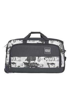 abstract polyester tsa lock forbes duffle trolley set of 3 - grey