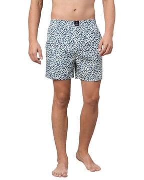 abstract-print boxers with elasticated waistband