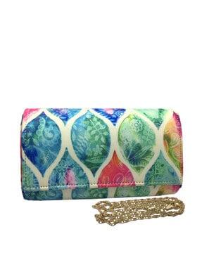 abstract print classic clutch