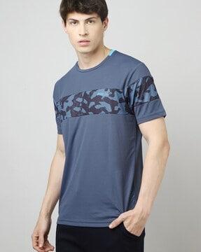 abstract print crew-neck t-shirt