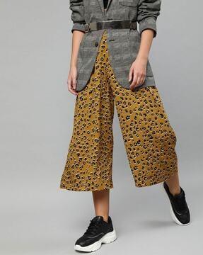abstract print culottes
