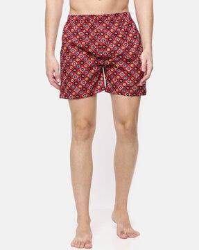 abstract print elasticated boxers