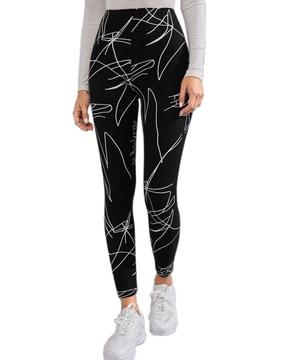 abstract print jeggings