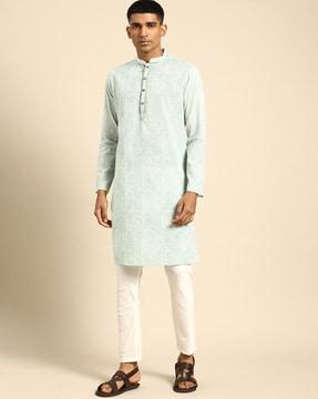 abstract print long kurta 