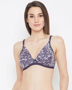 abstract print non-padded bra
