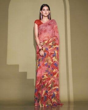 abstract print ready to wear saree