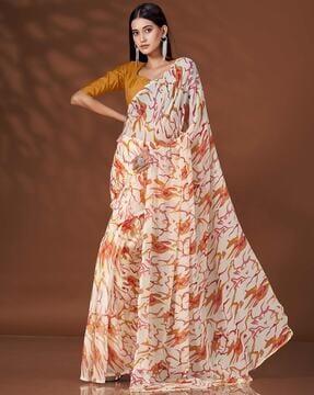 abstract print ready to wear saree