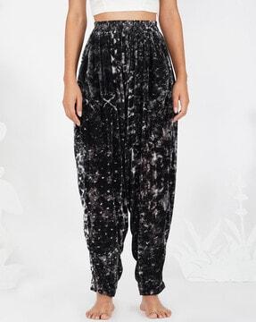 abstract print relaxed fit pants