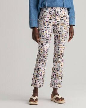abstract print relaxed jeggings