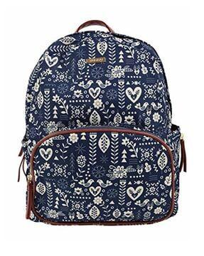 abstract print travel backpack