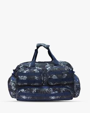 abstract print travel bag with adjustable strap