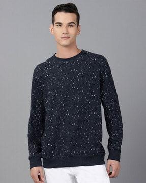 abstract printed regular fit sweatshirt
