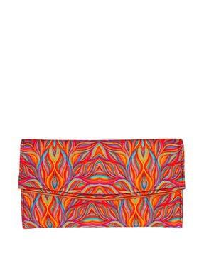 abstract printed tri-folds wallet