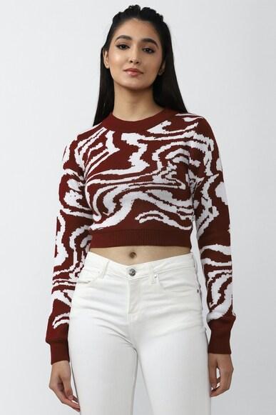 abstract regular fit sweaters