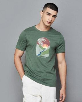 abstract regular fit t-shirt