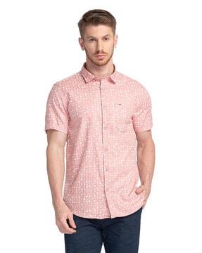 abstract slim fit shirt