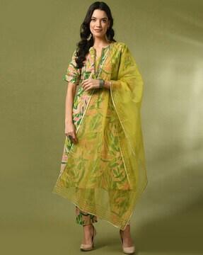 abstract straight kurta set