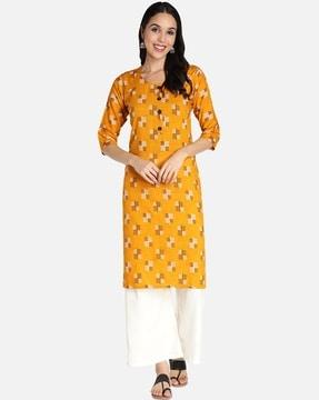 abstract straight kurta