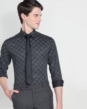 abstract twill formal shirt