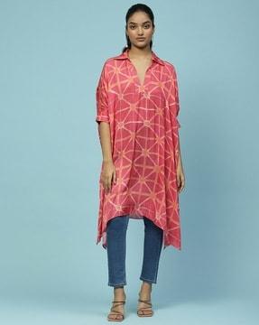 abtract print kaftan kurta