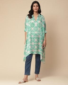 abtract print kaftan kurta