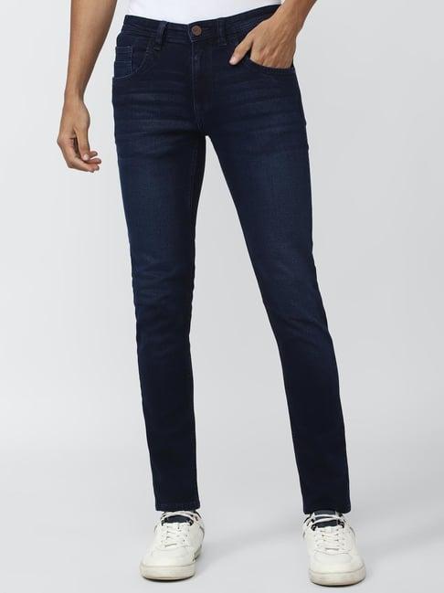 academy by van heusen navy blue skinny fit jeans