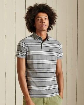 academy striped polo t-shirt