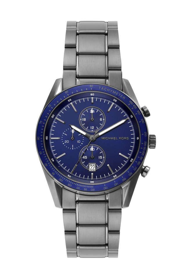 accelerator 42 mm blue dial stainless steel chronograph watch for men - mk9111i