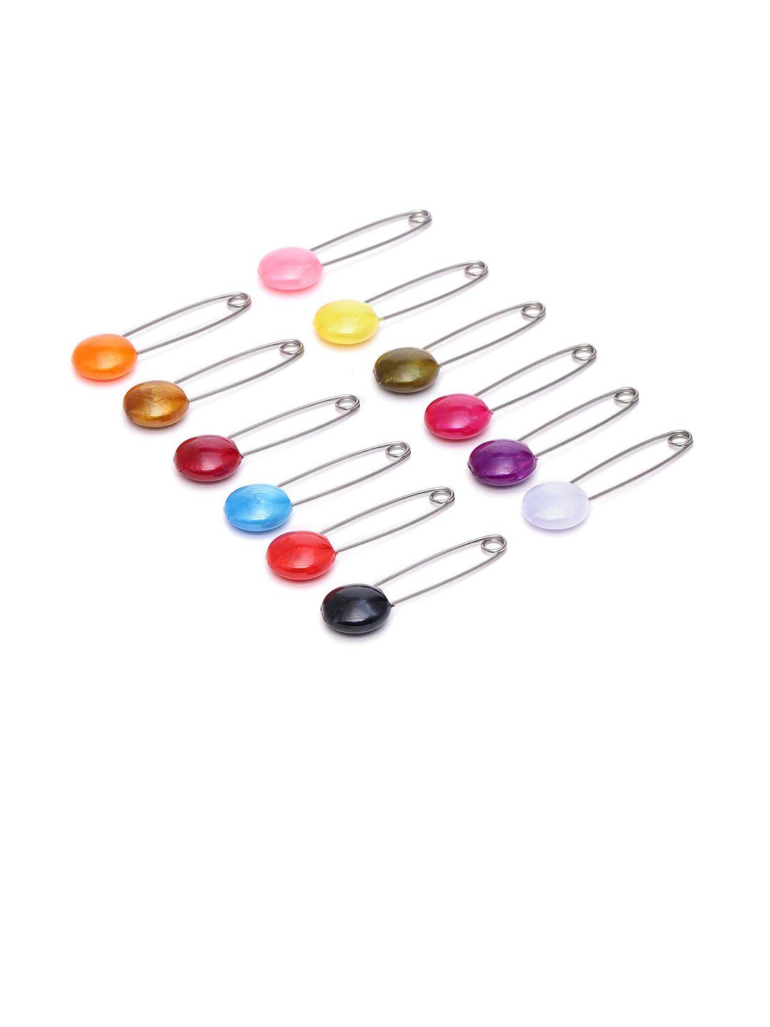 accessher set of 12 acrylic saree pin