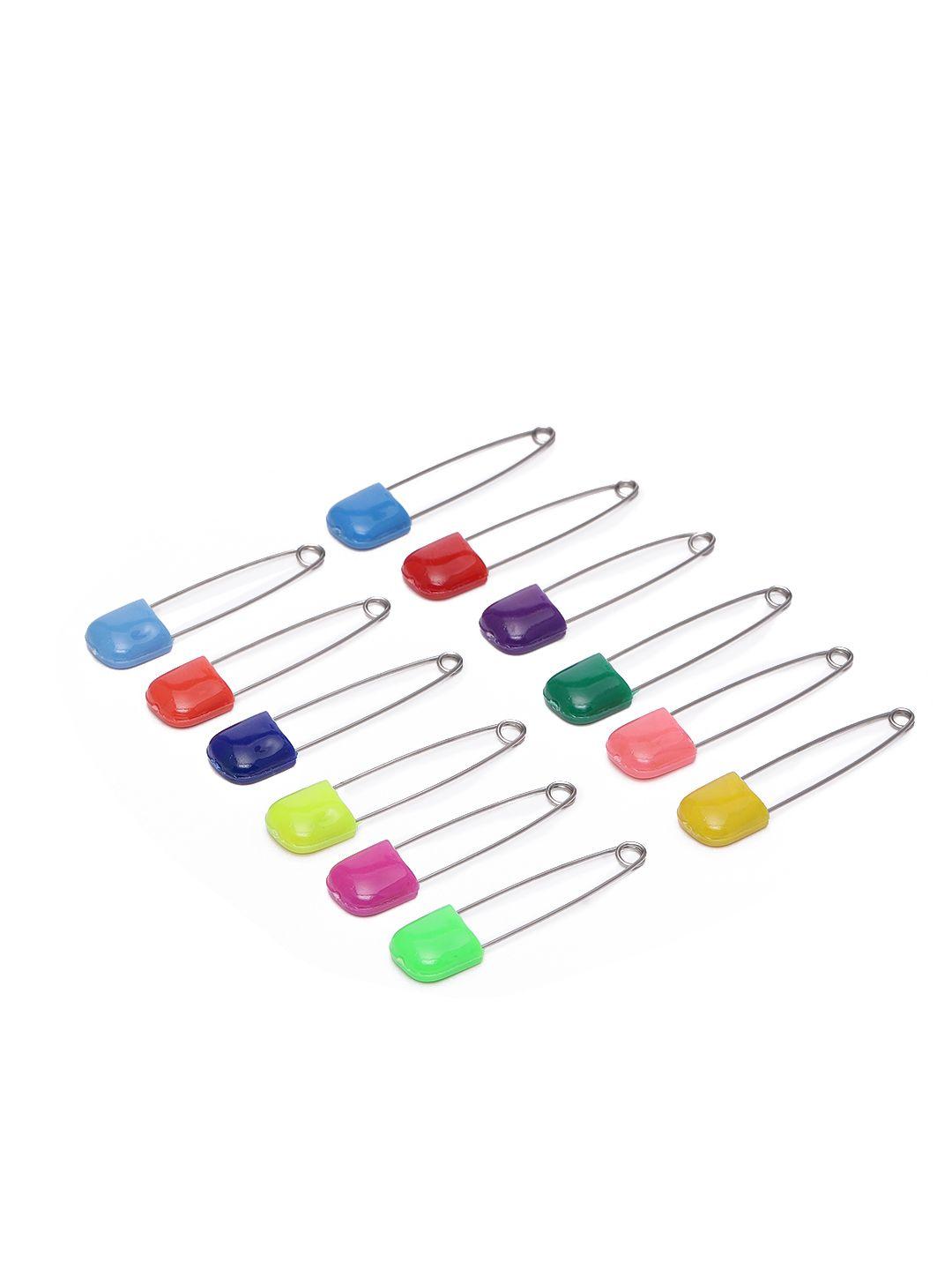 accessher set of 12 acrylic saree pin